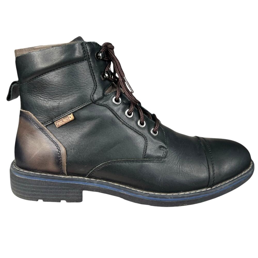 Pikolinos Men’s York M2M Black Leather Lace Up Chukka Boots Size 41 US 7.5/8